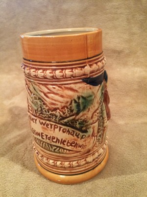 Vintage~Japan~Beer~Mug~Stein~Beer Drinkers~Ethnic~Handle~Decor~5.5