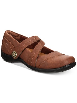 

Женские коричневые туфли на плоской подошве с квадратным носком EASY MOTION, 9 Вт, с регулируемым ремешком и мягкой подкладкой, Коричневый, MARY