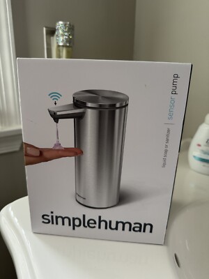 Simplehuman ST1043  Rechargeable Sensor Pump 9oz Silver Brushed Stainless Steel