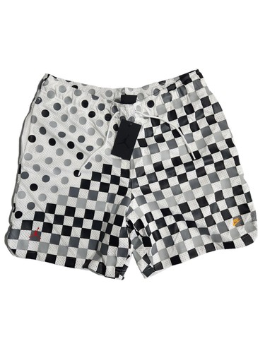 Nike Jordan Retro Style AOP Shorts Black White Checkered