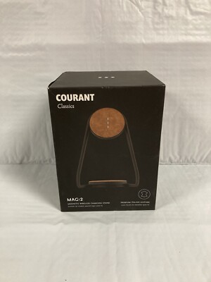 Courant MAG 2 Classics Dual Magnetic Wireless Charging Stand Italian Leather NIB