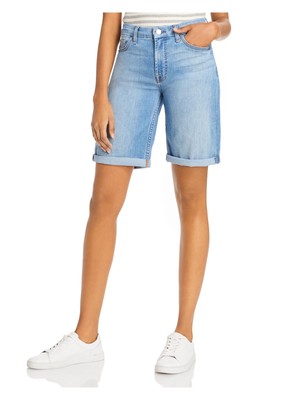 

Женские голубые шорты-бермуды с закатанными манжетами Jen 7 By 7 For All Mankind, Light blue, GS5232005Q