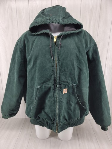 Carhartt J130 SPC Green Hooded Duck Canvas 3XL Zip Quilt Carhartt J130 SPC Green Hooded Duck Canvas 3XL Zip Quilt