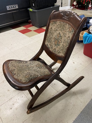 vintage rocking chair wood | eBay