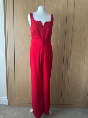 Mango Long Red Jumpsuit Size S New With Defect 