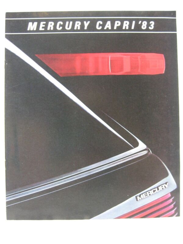 1983 Mercury Capri L GS RS Black Magic Car Dealer Sales Brochure Catalog