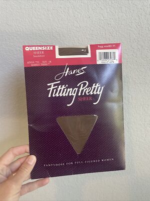 VTG Fitting Pretty Sheer Queen Pantyhose 3X Sandalfoot 751 3X Barely There