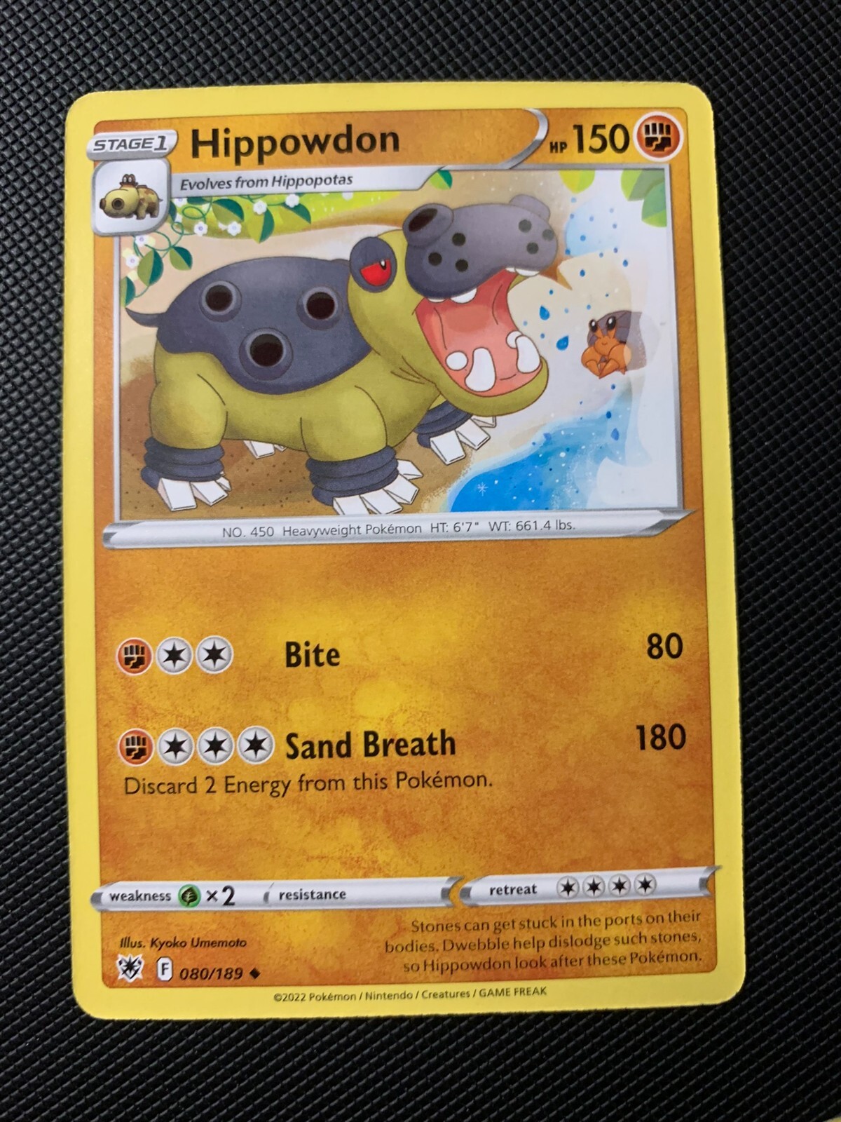 Pokemon Hippowdon - 080/189 - Uncommon NM-Mint Astral Radiance | eBay
