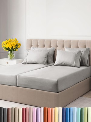 Split King Size Sheet Set - 7 Piece Set - Hotel Luxury Bed Sheets - Extra Soft -
