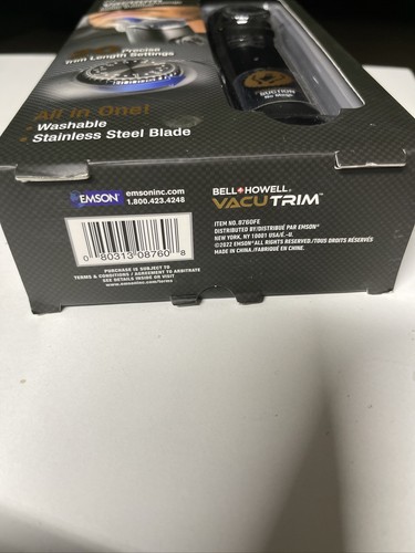 Bell + Howell VacuTrim Rechargeable Vacuum Beard Trimmer All in One 20 Settings