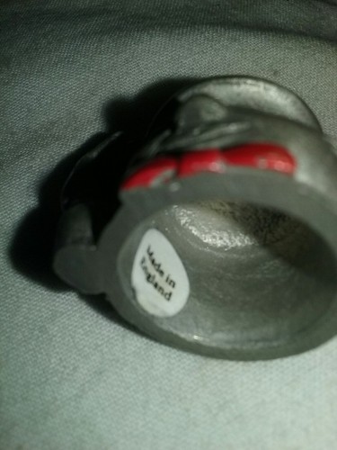 Pewter Thimble English  Man Red Bow-tie Made in England