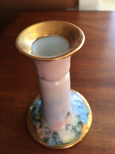 limoge France Hand Painted Floral Base Gold Trim Early 1900's