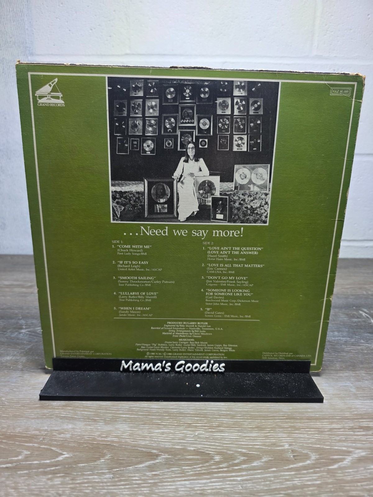 Nana Mouskouri Come With Me 1980 Grand Records GLP 80000 Vinyl LP