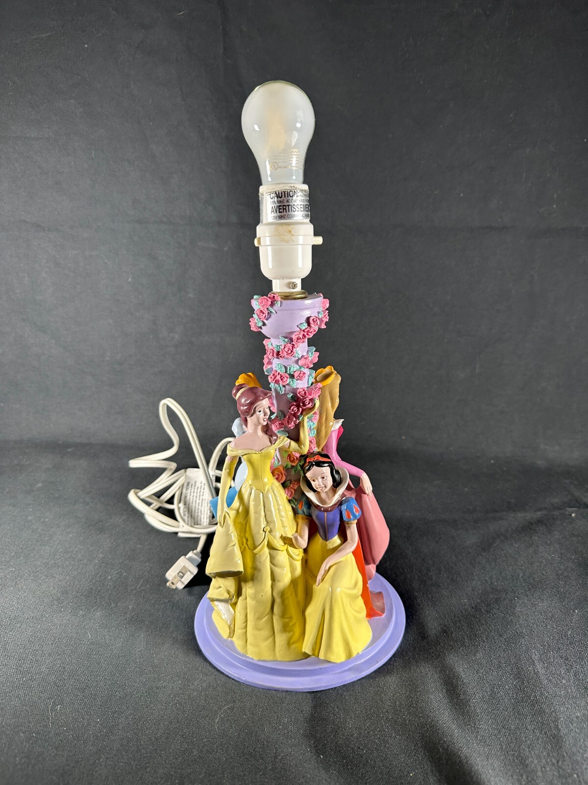 ベル　シンデレラ　オーロラ　スノードーム　バレリーナ　陶器　レア Disney Princess Lamp Cinderella Belle Aurora Snow White | eBay