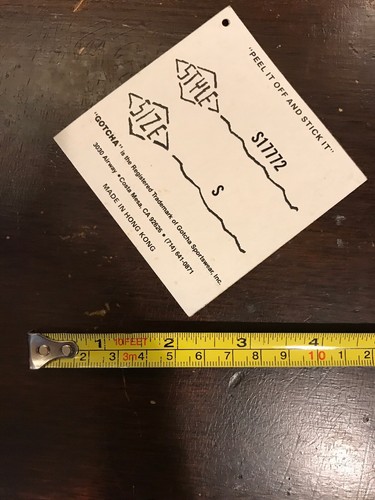 GOTCHA Surfboards Clothing Tag Neon 80's Shark Flag Logo Vintage Surfing STICKER