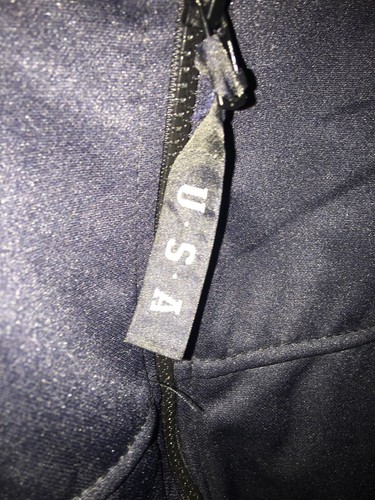 USA Olympic Committee Black Jacket Mens Xl Great Condition