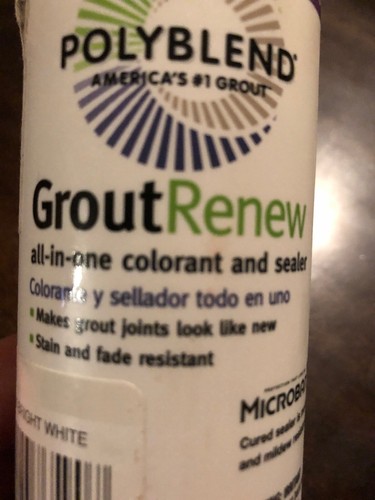 Grout Renew Colorant Stain Fade Resistant Polyblend 381 Bright White 8oz, New