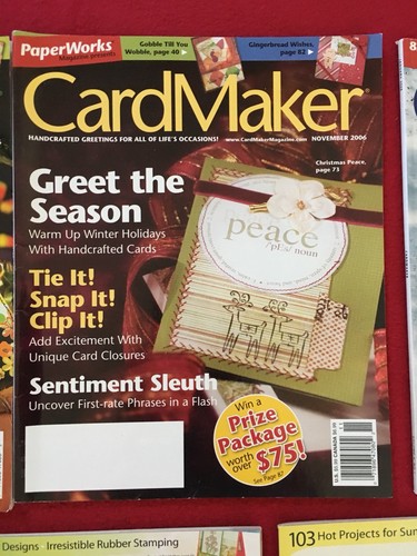 Lot of 7 CardMaker Magazines 06, 08 Handcrafted Greetings By PaperWorks