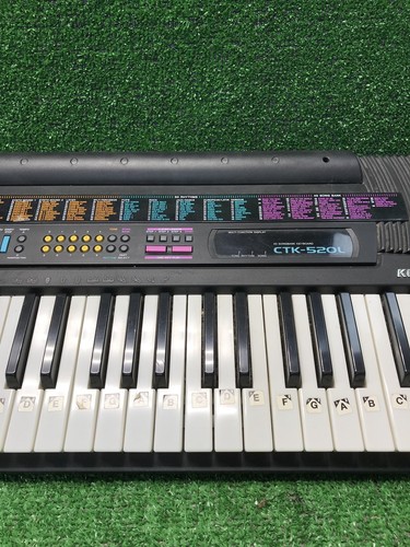 Vintage Casio CTK-520L 520 61-Full Lighted Keys Portable Keyboard Fast Ship wow