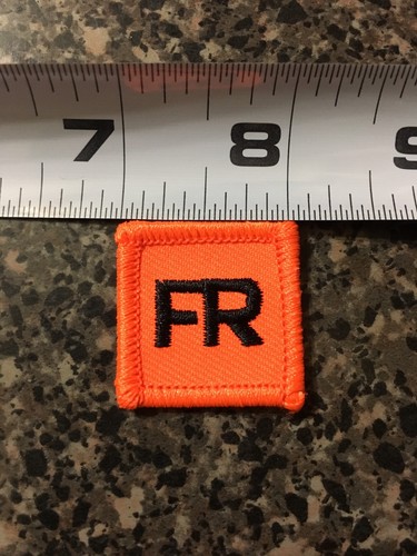 10 Lot Iron On FR Patches Replacement Tags 1 Inch FRC For Shirt Suit Jacket Pant