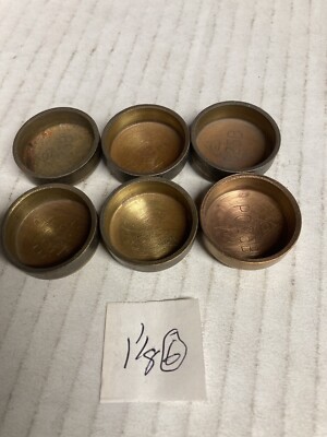 (6) 1  1/8  PIONEER CXB 72  ROUND  BRASS  EXPANSION FREEZE PLUGS GM, FORD MOPAR