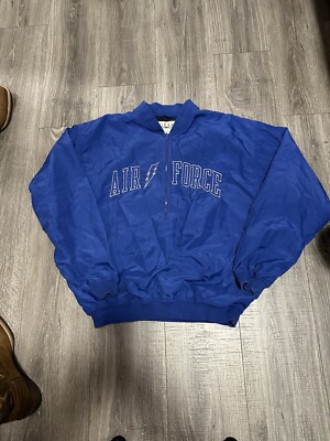 Vintage Air Force Academy Gear For Sports 1/2 Zip Windbreaker Pullover Men s M