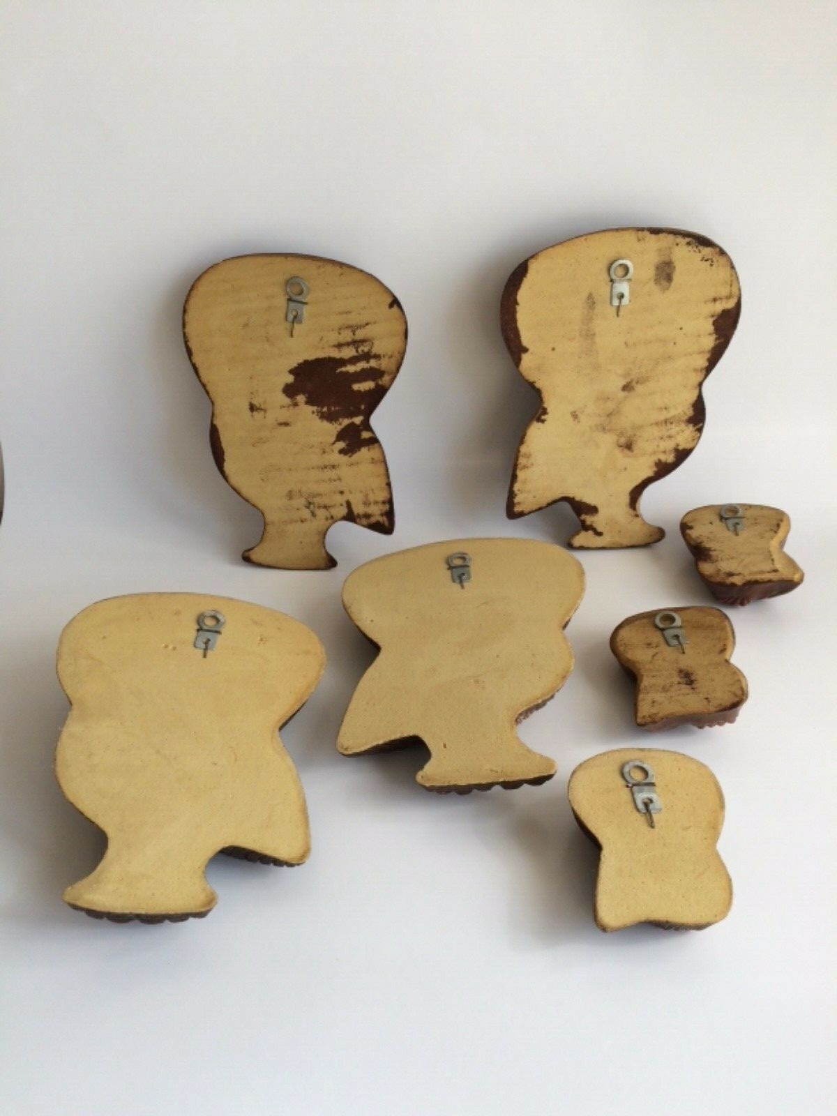 VINTAGE RETRO EXTENDED OWL FAMILY DANISH STYLE  WALL ART