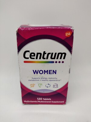 Centrum Womens Multivitamin Supplement Tablet, 120 Count FREE-SHIPPING 06/2025