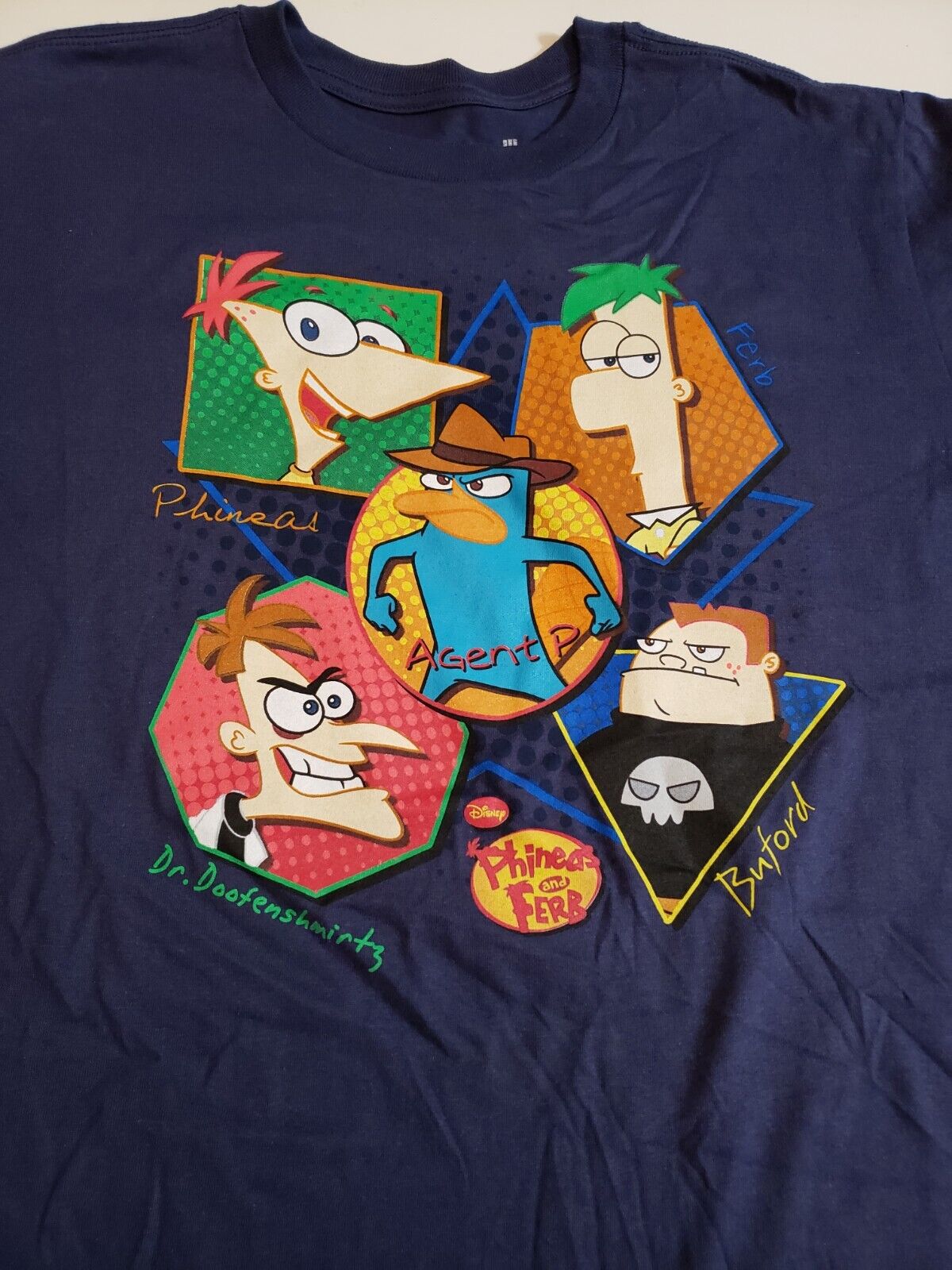 NWT Disney Store Organic Cotton Phineas & Ferb Kids T Shirt NWT Disney Store Organic Cotton Phineas & Ferb Kids T Shirt