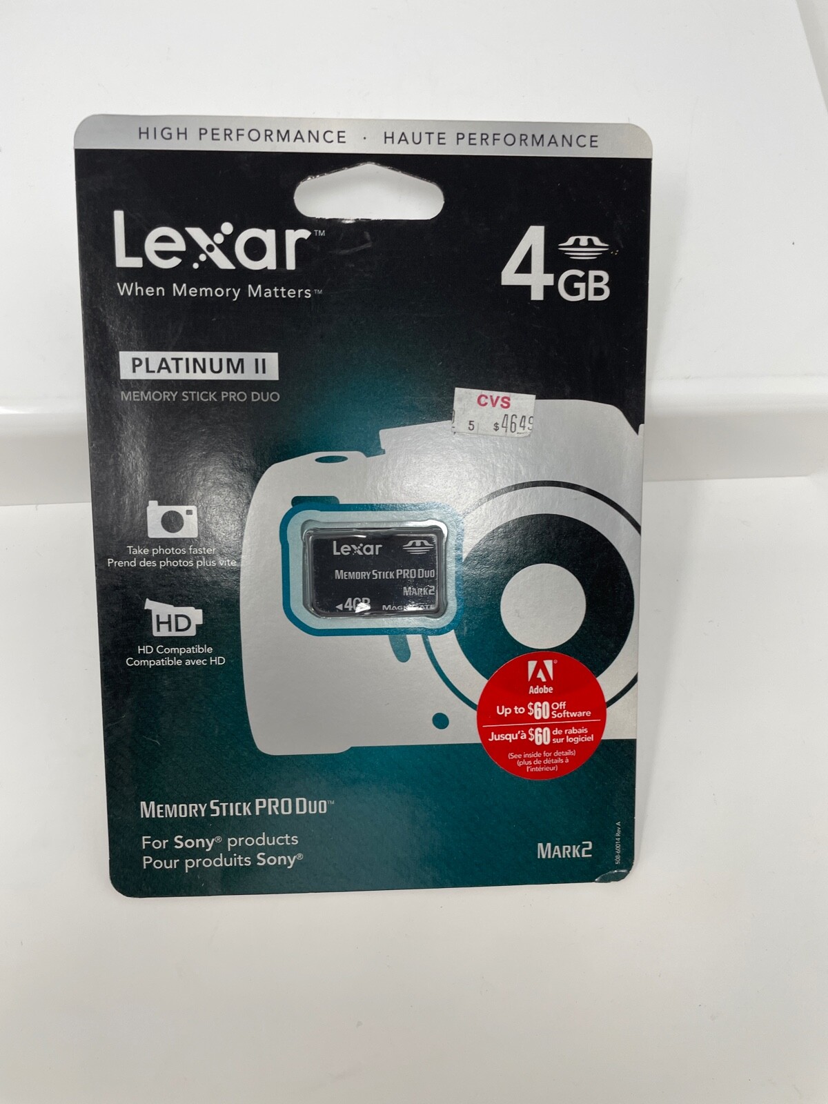 Lexar メモリースティック Pro Duo 1GB MSDP1GB-800 bme6fzu Lexar Memory Stick PRO Duo 1 GB Camera Memory Cards for sale