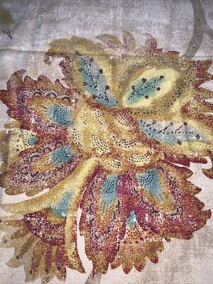 Pier One Palampore Floral King Duvet 2 Shams Orange Gold Fall Colors Cotton Set
