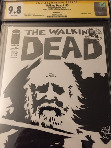 THE WALKING DEAD HERSHEL 9.8 SKETCH COVER Chris McJunkin CGC SIGNATURE SERIES SS