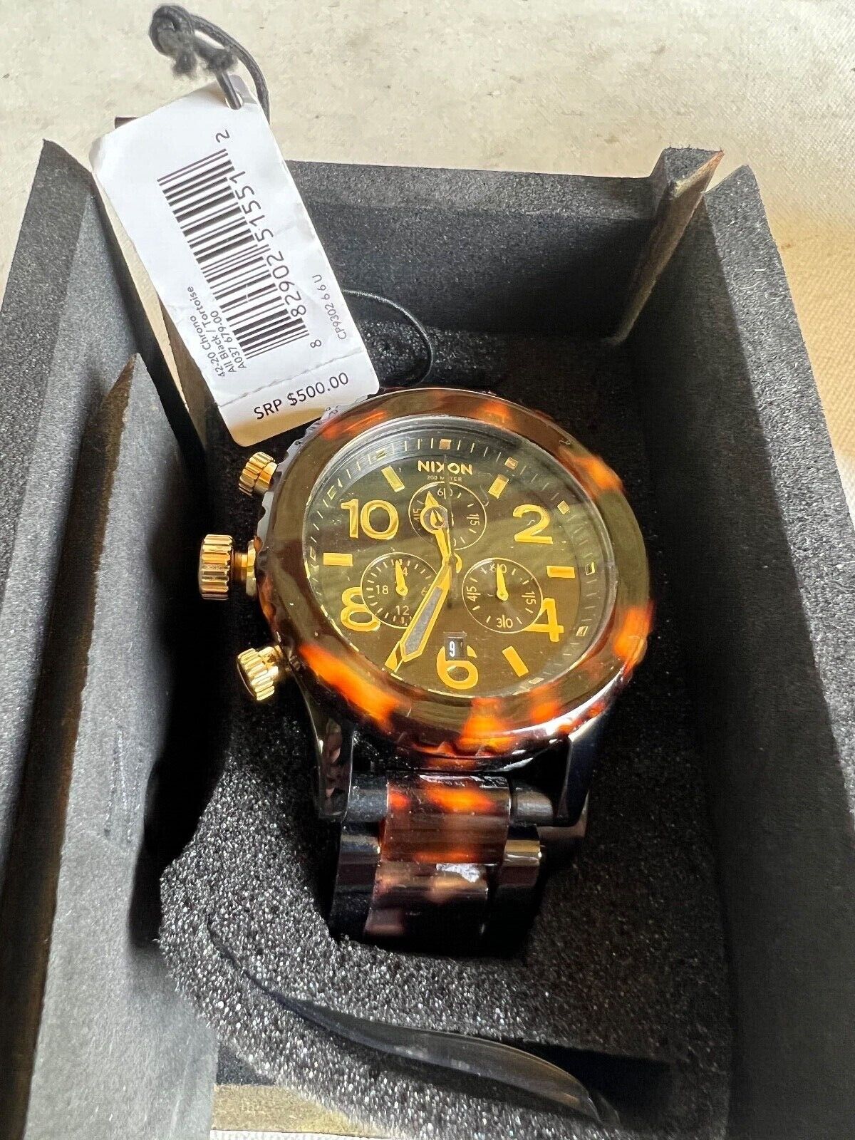 Nixon 42-20 Chrono Tortoiseshell Watch **With Box + Receipt Nixon 42-20 Chrono Tortoiseshell Watch **With Box + Receipt