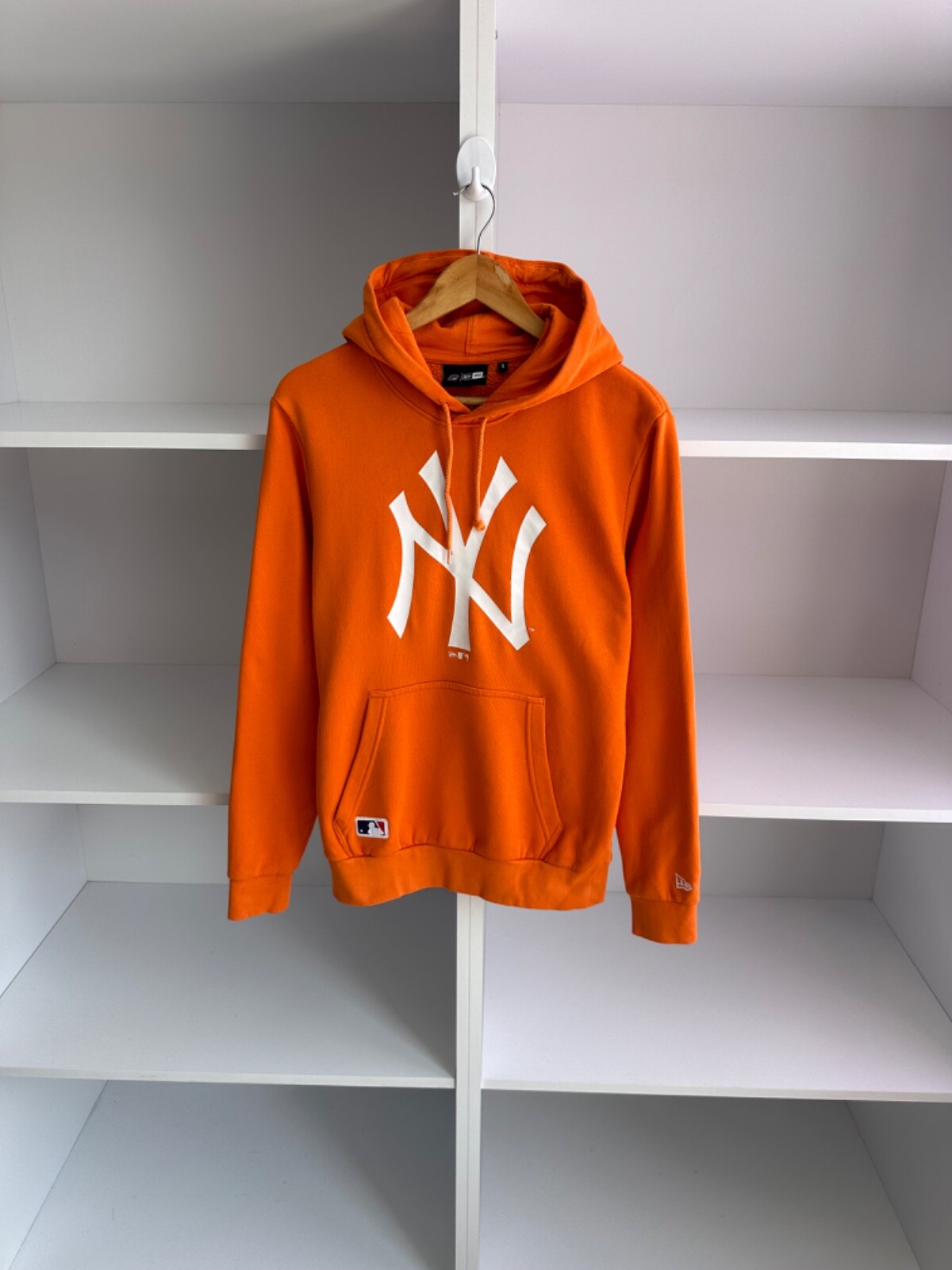 VTG New Era Yankees MLB Big Logo Orange Hoodie | eBay