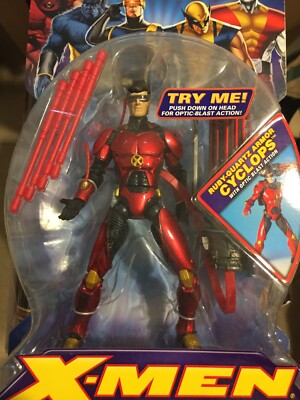 Marvel X-Men Ruby Quartz Armor Cyclops Action Figure Toy Biz 2005 NEW Rare HTF