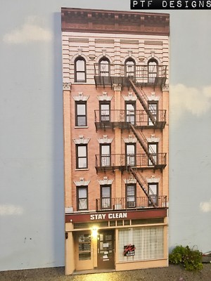 S Scale Scratch Built ''APARTMENT #5'' LED Building Front Flat - 1:64