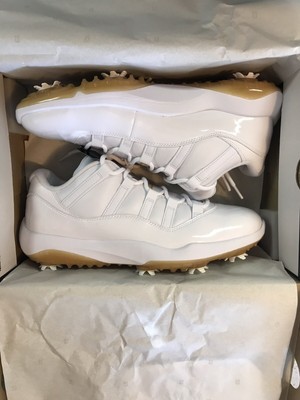 jordan 11 low golf white metallic gold