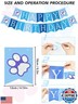 Niura Dog Birthday Party Supplies - Pet Hat, Bandana Scarf, Cute Bow Tie, Happy Birthday Banner, Paw Balloons, Numbers - Doggie Birthday Decorations for Small and Medium Dogs - Blue
