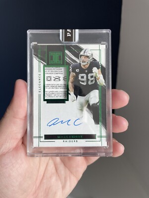 Maxx Crosby Patch Auto Emerald Black Box 1/1 - 2022 Panini Impeccable #EVA-MCR