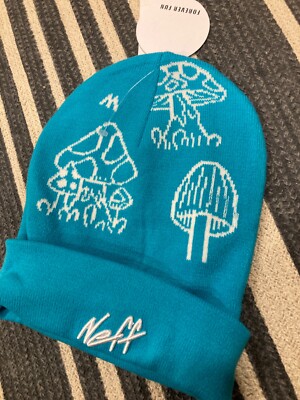 Neff Knit Hat Beanie Blue Mushroom Trippy
