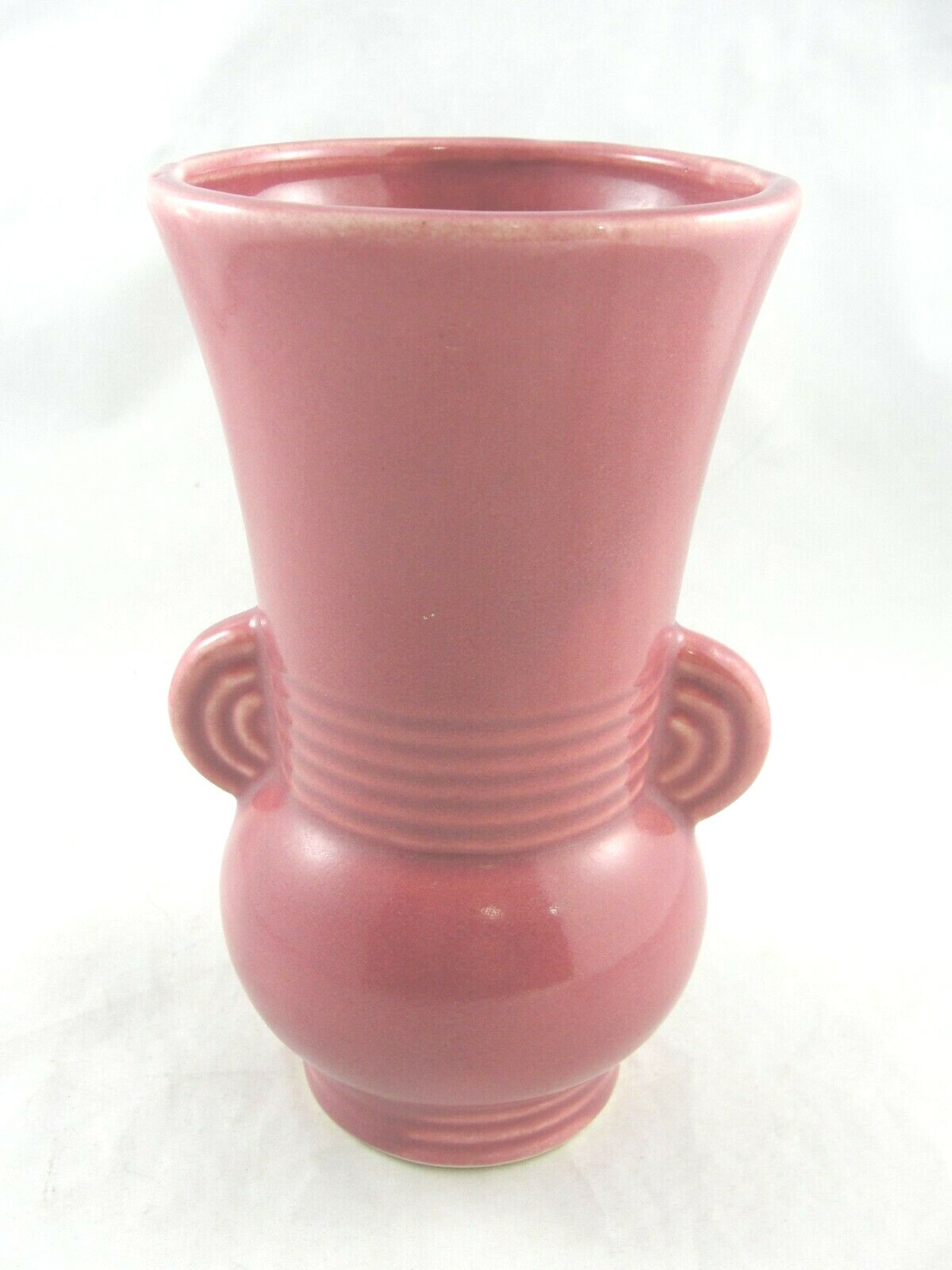 食器 rosa Vintage Rose Pink USA Pottery Vase 587 with Handles and