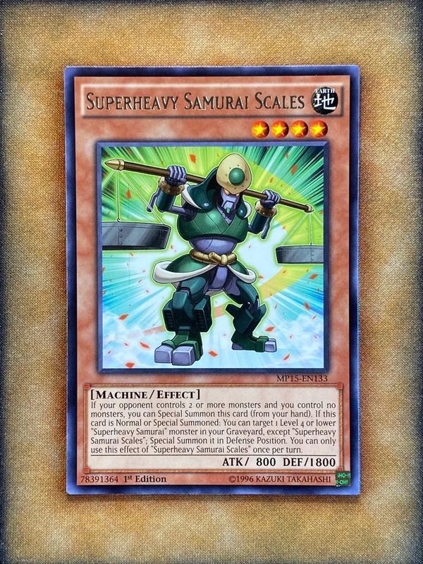 Yugioh Superheavy Samurai Scales MP15-EN133 Rare 1st Ed NM | eBay