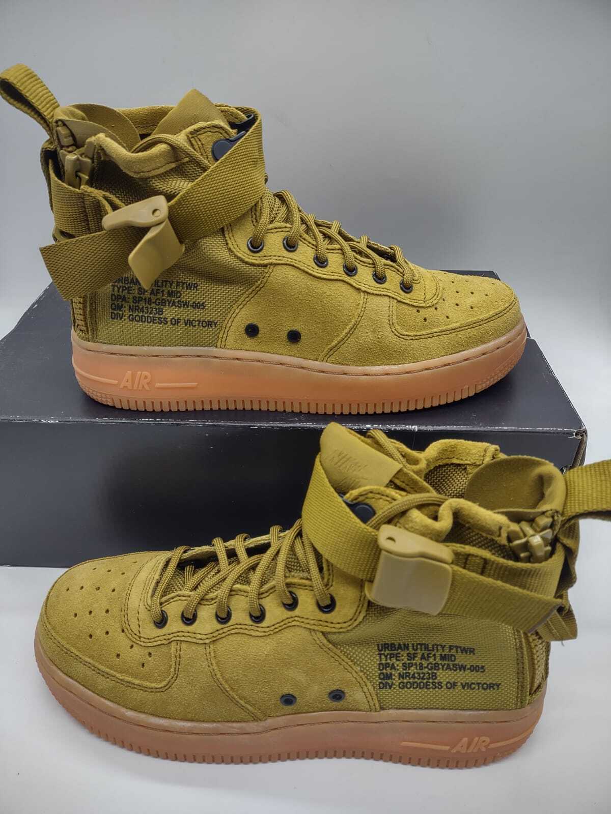 Nike SF Air Force 1 Mid Desert Moss (GS) AJ0424-300 | eBay