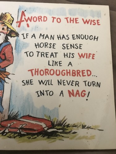 1978 - Russ Berrie - Living Quotes - Plaque - A Word To The Wise - 7”x9”