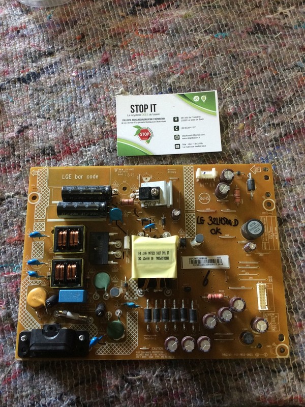 Psu Alimentation Tv Lg 32lh500d 715g7801-P02-W03-0h2s 715g7801-P01-W05-0h2h P320