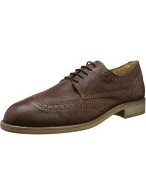 Мужские кожаные оксфордские туфли HUDSON Brown Wingtip Payne с круглым носком и блочным каблуком 46
