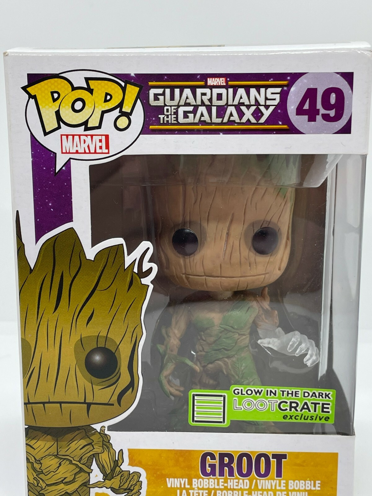 【激レア】FunkoPop！49 GROOT グルート Funko Pop Groot #49 Glow Guardians Of The Galaxy LootCrate