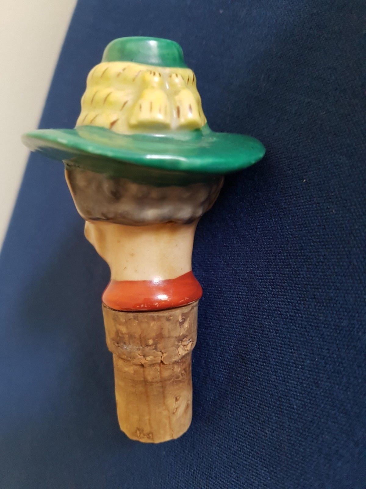 Vintage Antique Porcelain Head Bottle Stoppers