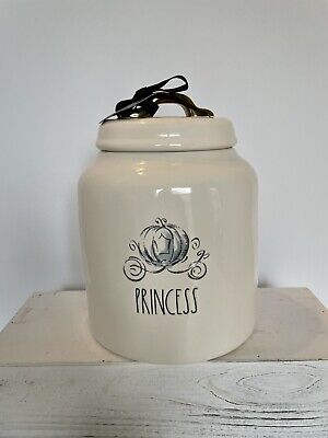 NEW Rae Dunn Disney PRINCESS Cinderella Pumpkin Carriage Canister/ Cookie Jar