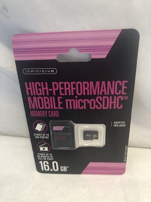 Infinitive High Performance Mobile microSDHC Memory Card, 16GB - New